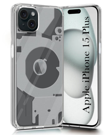 For Apple iPhone 15 Plus Back Cover (Silicone Matte Shockproof Case with Camera Protection | Soft and Flexible | Transparent)