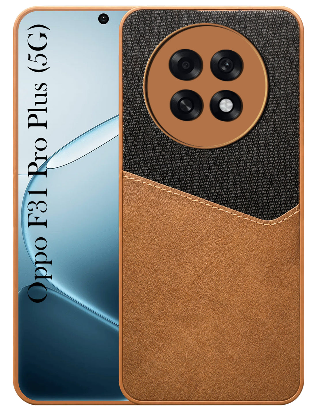 For Oppo F31 Pro Plus Back Cover Case (Dual PU Leather Stitch | Professional Minimalist | Soft and Flexible)