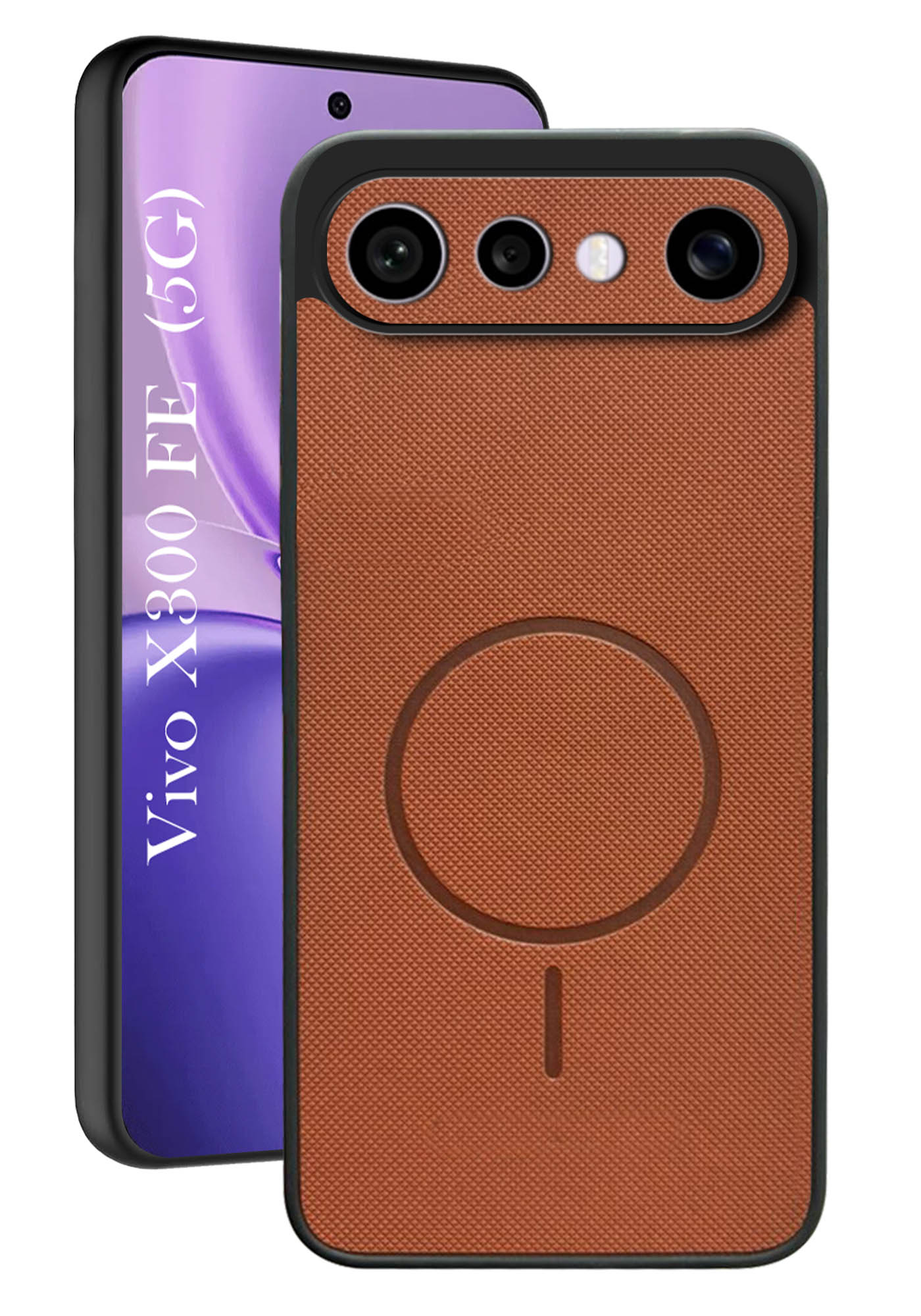 For X300 FE Back Cover Case PU Leather (Texture Grip Design | Professional Minimalist | Camera Protection | Soft and Flexible)