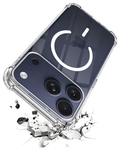 For Apple iPhone 17 Pro Back Cover Shockproof Crystal-Clear (Magsafe Wireless Support | Drop & Camera Protection | Hard Polycarbonate)