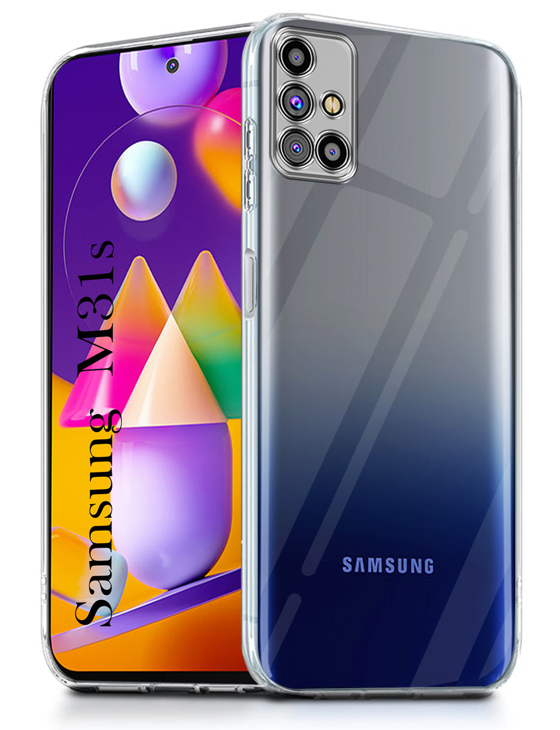 For Samsung Galaxy M31s Back Cover ( Silicone Clear Shockproof Case with Camera Protection | Soft and Flexible | Transparent)