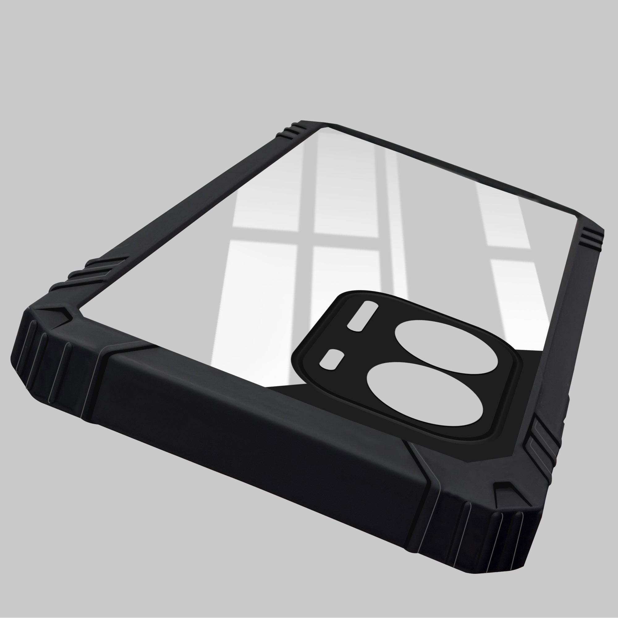 For Realme P3 Back Cover Case (Ultimate Shockproof Bumpers | Anti Yellow | Rugged Armor | Hybrid PC | Black )