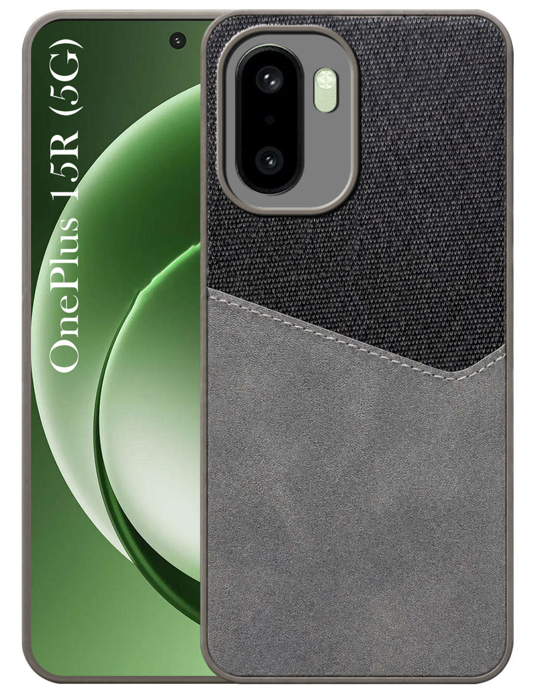 For OnePlus 15R Back Cover Case (Dual PU Leather Stitch | Professional Minimalist | Soft and Flexible)
