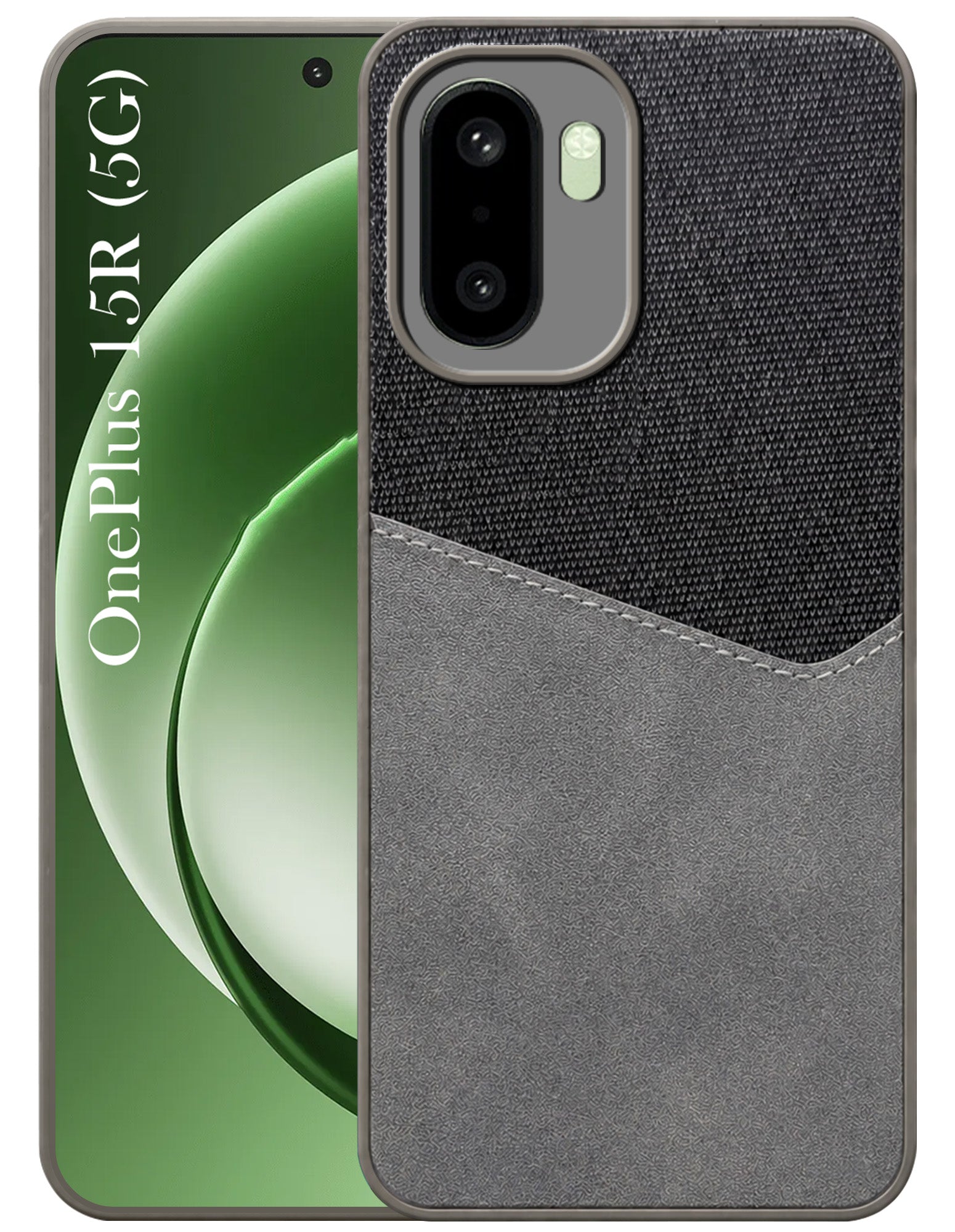 For OnePlus 15R Back Cover Case (Dual PU Leather Stitch | Professional Minimalist | Soft and Flexible)