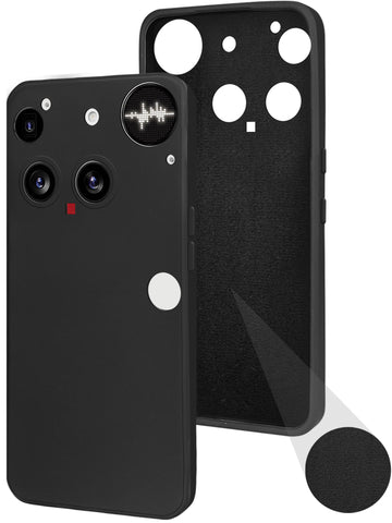 For Nothing Phone 3 Back Cover Case ( Matte Finish Silicone with Inside Fiber cloth)