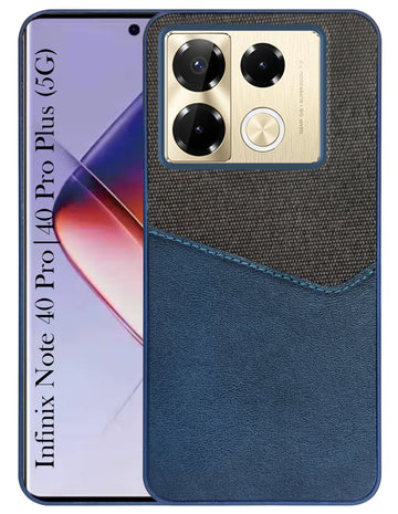 For Infinix Note 40 Pro 5G | Infinix Note 40 Pro Plus Back Cover Case (Dual PU Leather Stitch | Professional Minimalist | Soft and Flexible)