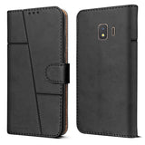 For Samsung Galaxy J2 Core Flip Cover Case (Stitched Leather with Magnetic Closure)