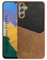 For Samsung Galaxy F34 5G Back Cover Case (Dual PU Leather Stitch | Professional Minimalist | Soft and Flexible)