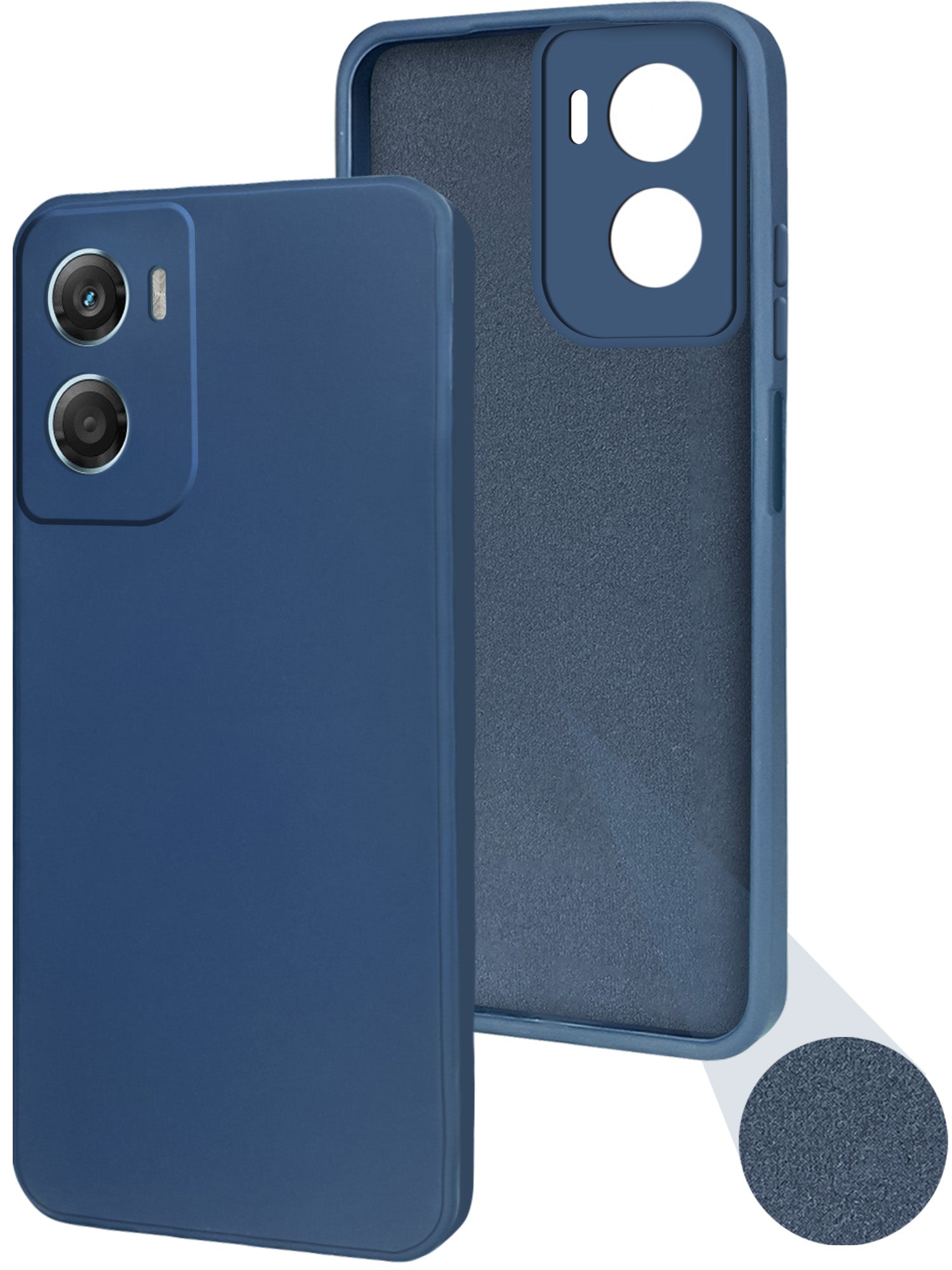 For Motorola Moto G06 Power Back Cover Case (Matte Finish Silicone with Inside Fiber Cloth)