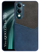 For Vivo iQOO Z10 Lite Back Cover Case (Dual PU Leather Stitch | Professional Minimalist | Soft and Flexible)
