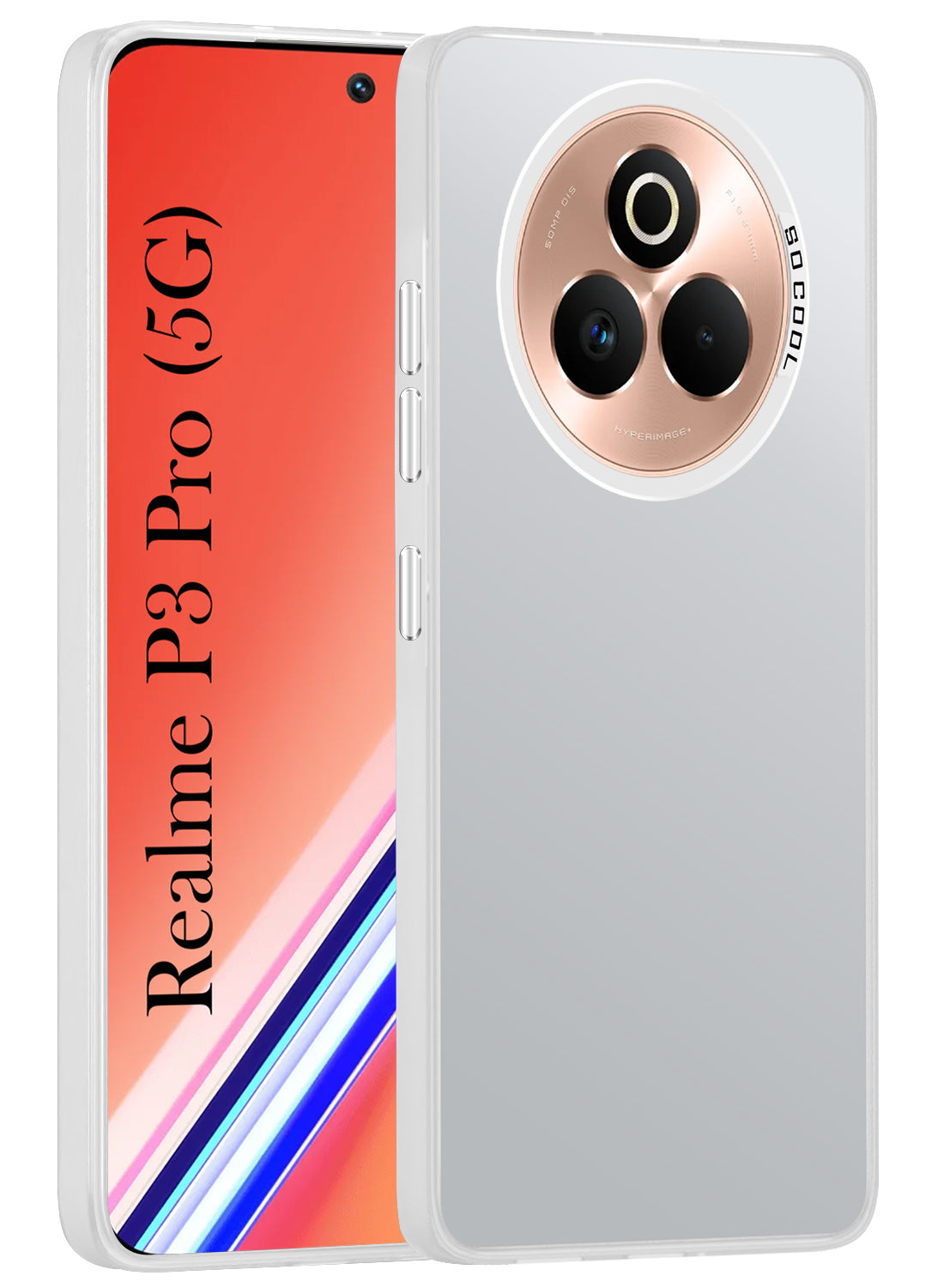 For Realme P3 Pro Hard Back Cover Case (Velvet Touch | Professional Glossy Finish | Camera Protection Bump)