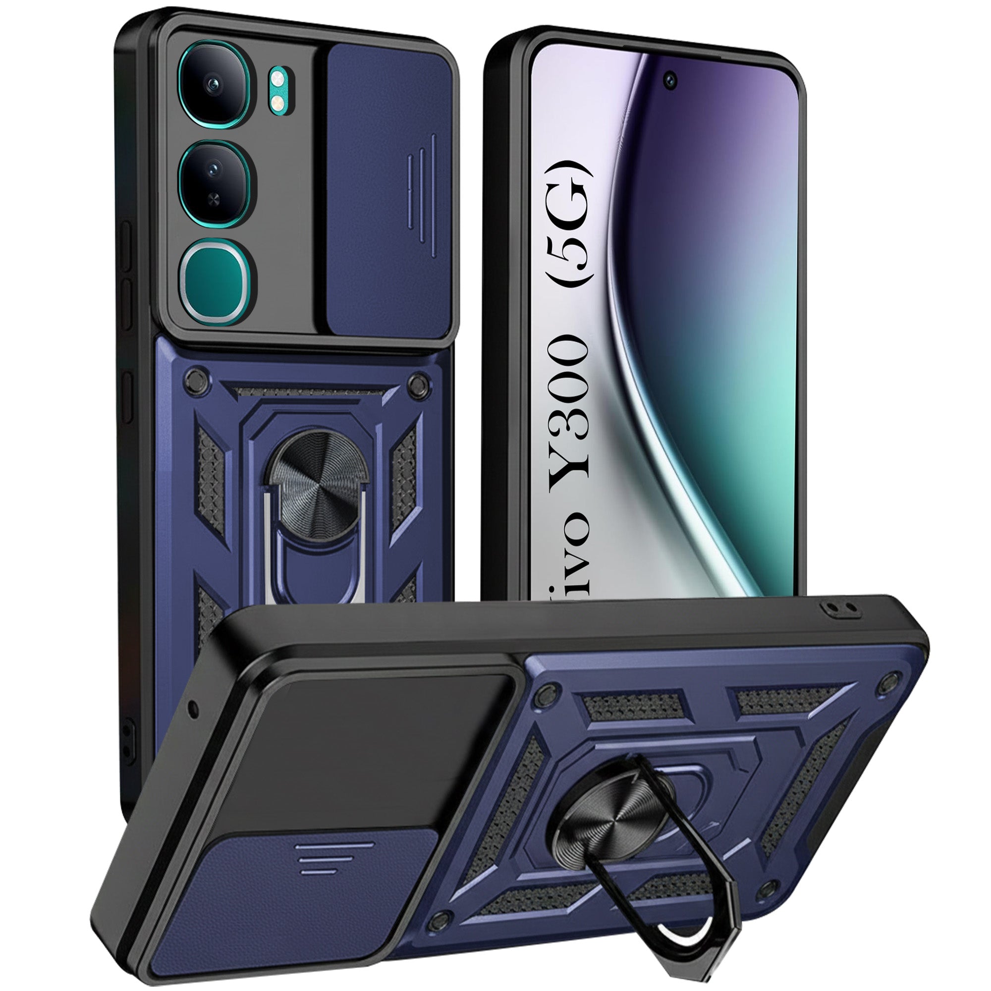 For Vivo Y300 Back Cover Case (Hybrid Dual Armor Polycarbonate)