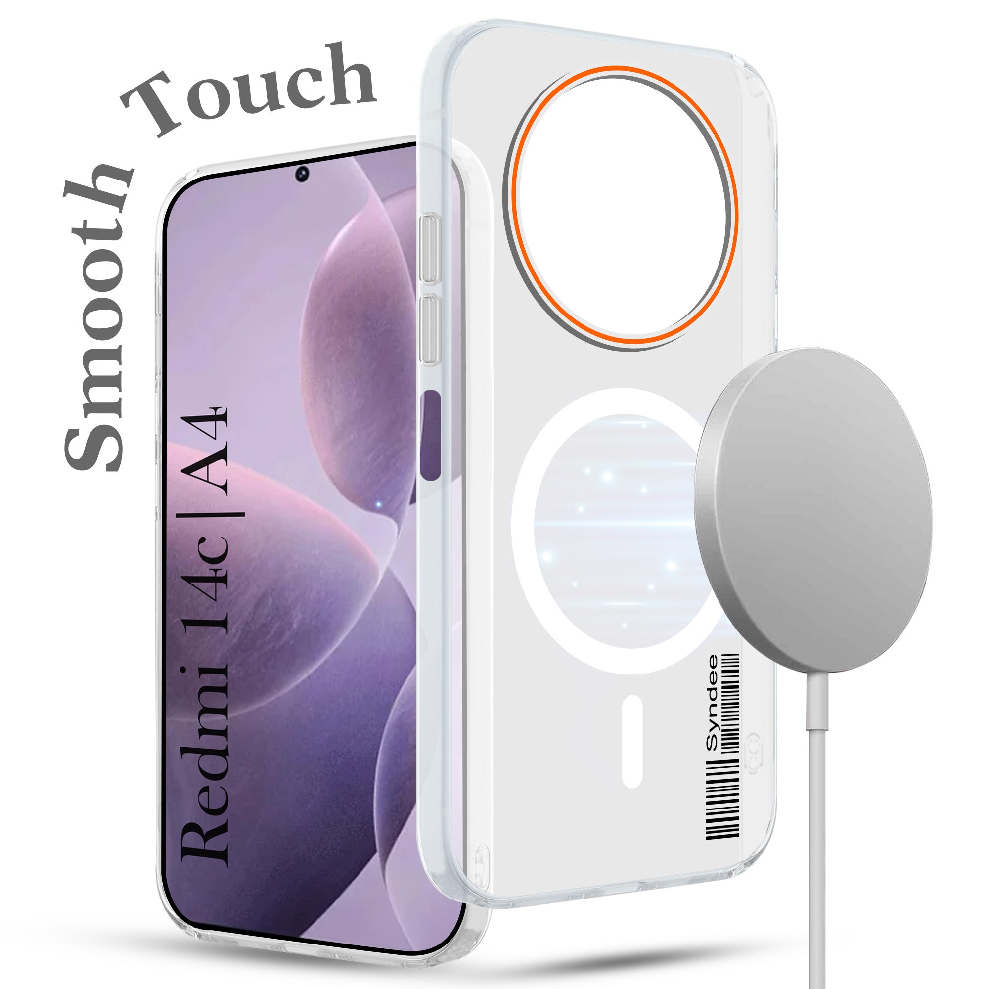 For Redmi A4 5G | Xiaomi Redmi 14C Back Cover Case (Soft Touch | Camera Bump Protection | MagSafe Compatible | Matte Finish)