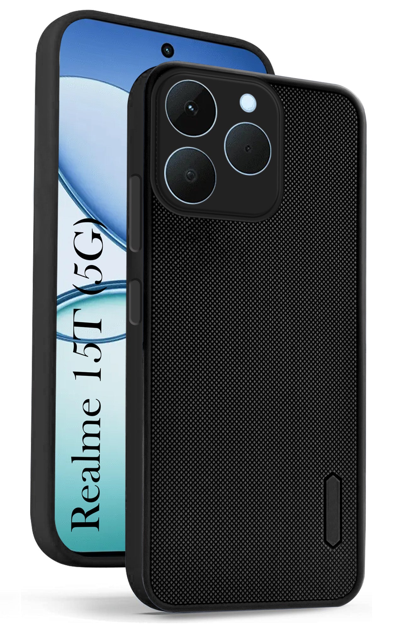For Realme 15T Back Cover Case (Textured Grip Design | Micro-Fiber Cloth Inside | Slim and Light Weight | Soft Touch and Feel)