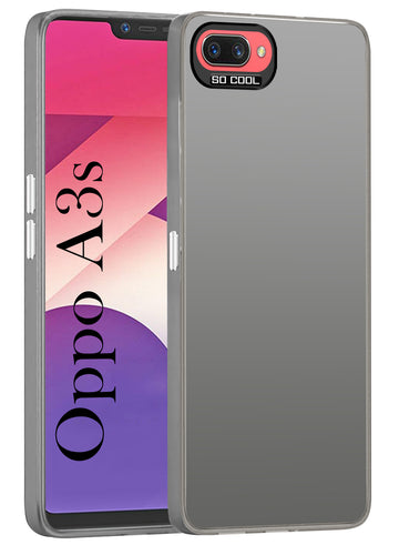 For Oppo A3s Hard Back Cover Case (Velvet Touch | Professional Glossy Finish | Camera Protection Bump)