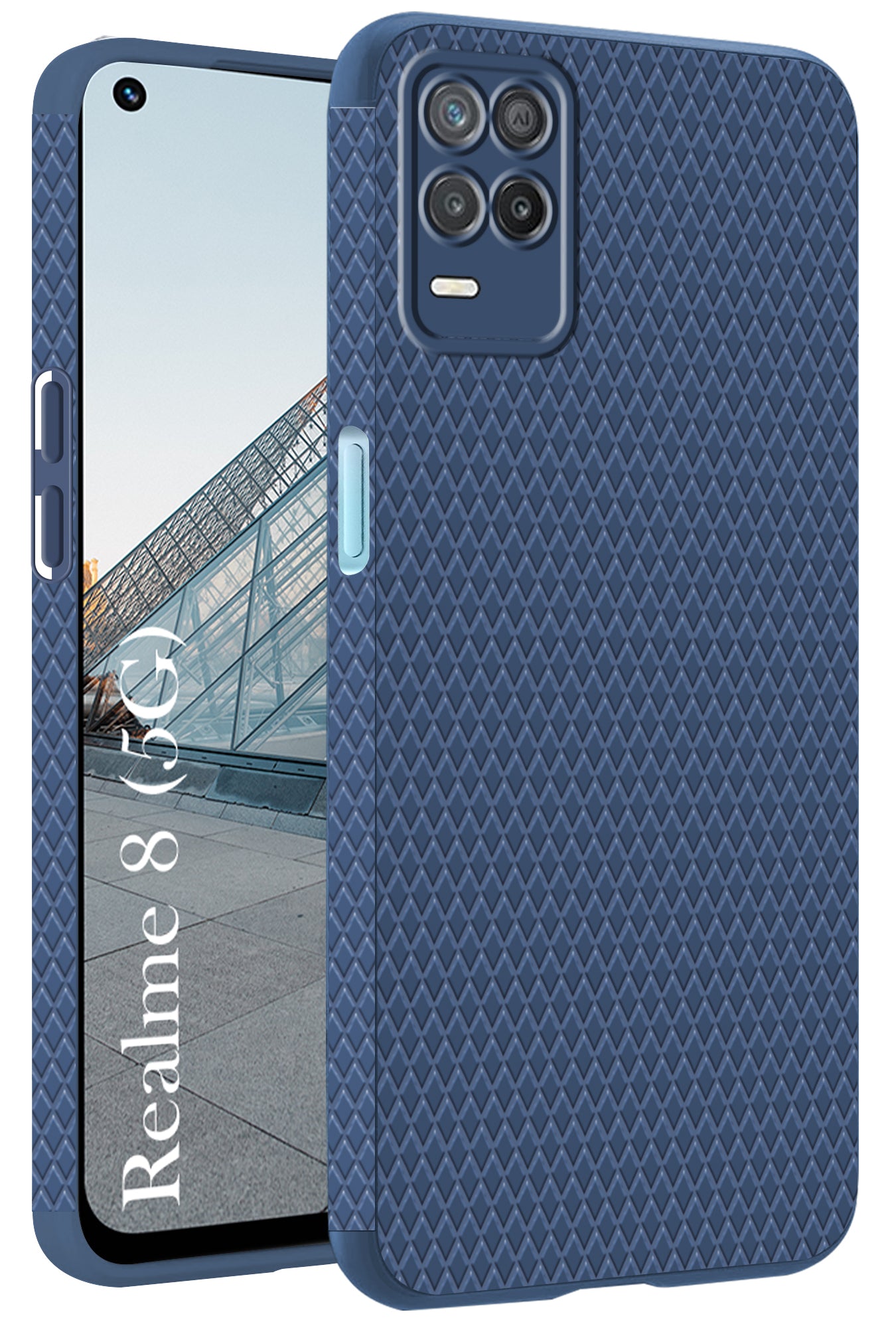 For Realme 5G Back Cover Case (Liquid Silicone Side Grip