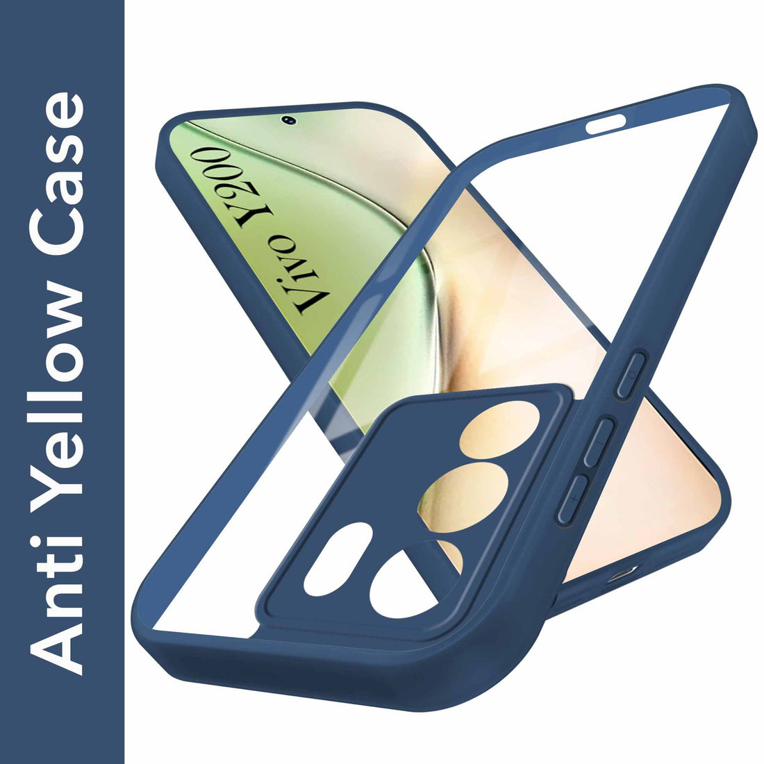 For Vivo Y200 Back Cover Case Ultra-Hybrid  (Lifetime Anti Yellow | Anti Scratch | Crystal Clear Shockproof)