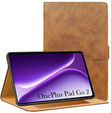 For OnePlus Pad Go 2 12.1 Inch OPD2504/2505 Flip Cover Folio Cover (PU Leather | Multi-Angle Smart Stand | Card Storage Slots | Silicone Back Pouch)