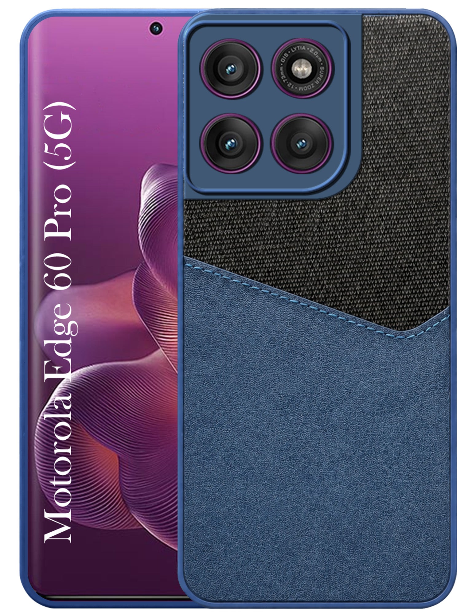For Motorola Moto Edge 60 Pro Back Cover Case (Dual PU Leather Stitch | Professional Minimalist | Soft and Flexible)