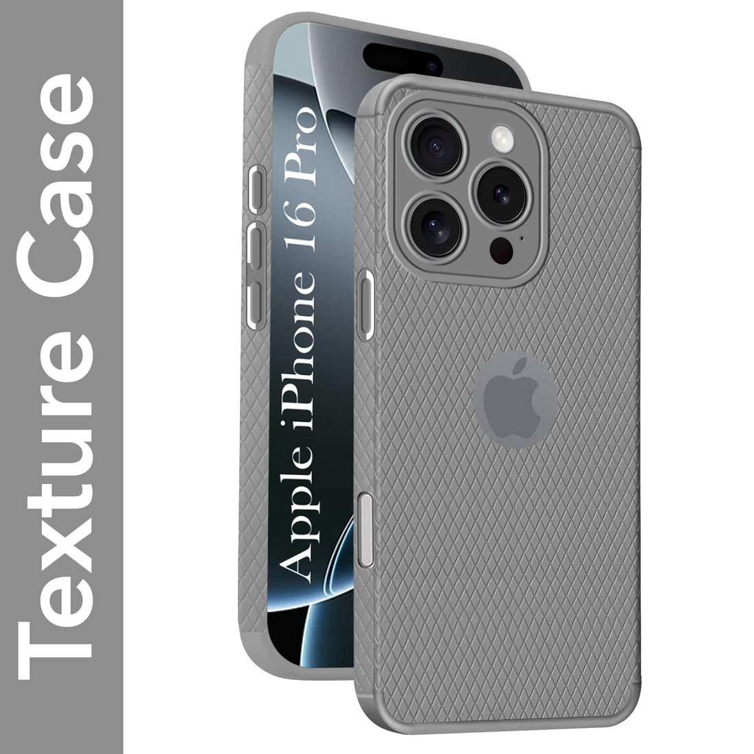 For Apple iPhone 16 Pro Back Cover Case (Liquid Silicone | Side Grip | Camera Protection)