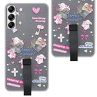 For Samsung Galaxy A14 4G | 5G Back Cover Case (3D Cute Heart Strap Holder | Camera Protection | Designer Girls Print)
