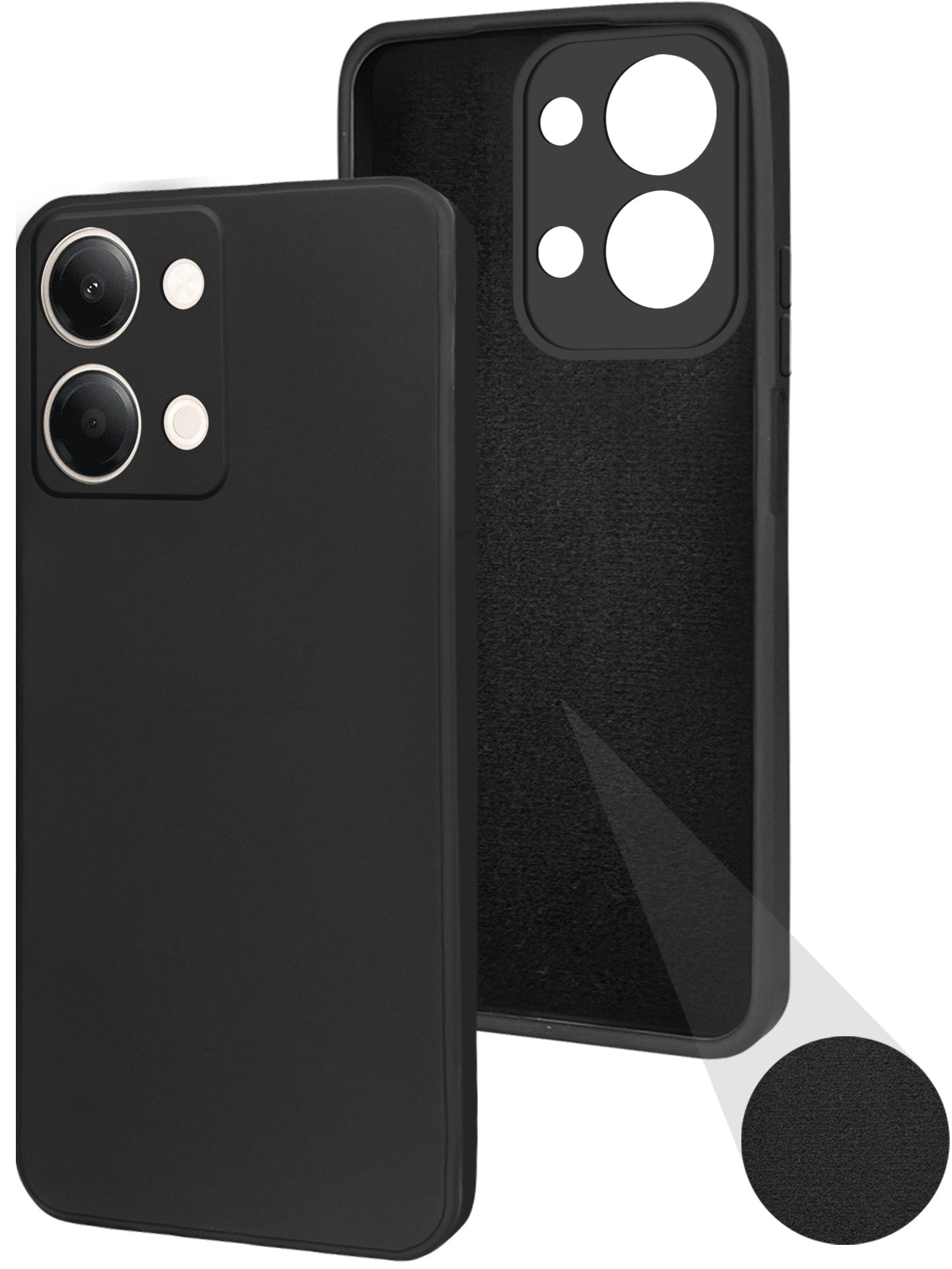 For Vivo Y05 4G Back Cover Case (Matte Finish Silicone with Inside Fiber cloth)