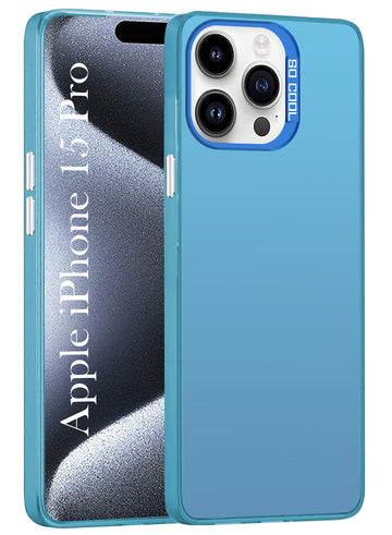 For Apple iPhone 15 Pro Hard Back Cover Case (Velvet Touch | Professional Glossy Finish | Camera Protection Bump)