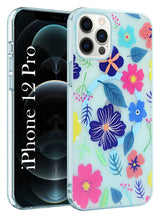 For Apple iPhone 12 Pro  Back Cover Case  (Cute Floral Design | Flower Print for Girls | MagSafe Compatible Wireless Charging)