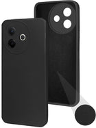 For Vivo Y39 Back Cover Case (Matte Finish Silicone with Inside Fiber Cloth)