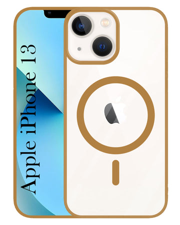 For Apple iPhone 13 Back Cover Case (MagSafe Compatible Wireless Charging | Hybrid Camera Bump Protection | Shockproof Polycarbonate Material)