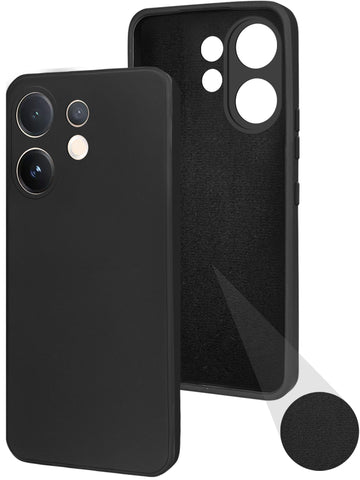 For Vivo V60 | Vivo T4 Pro Back Cover Case (Matte Finish Silicone with Inside Fiber cloth)