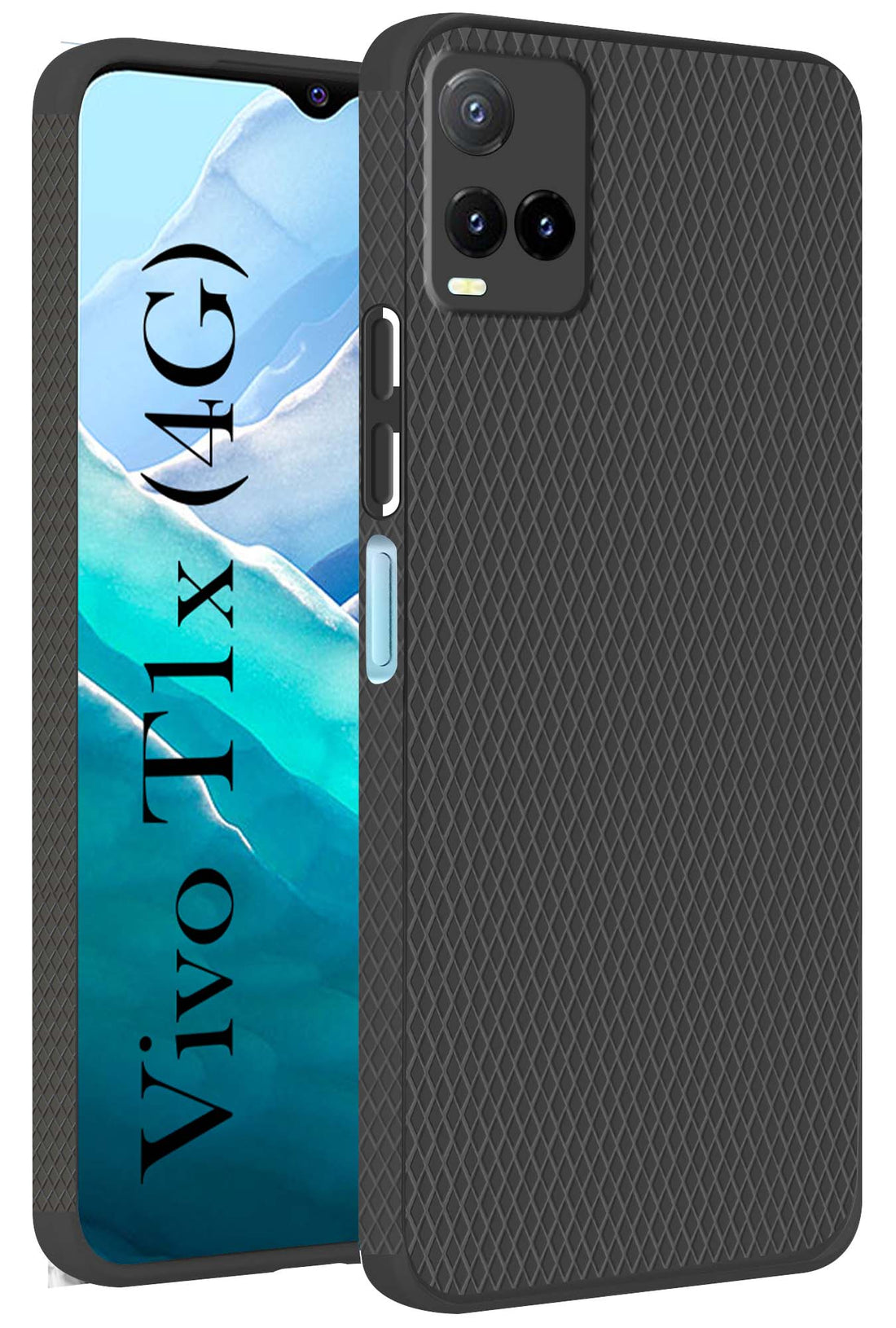 For Vivo T1x 4G  Back Cover Case (Liquid Silicone | Side Grip | Camera Protection)
