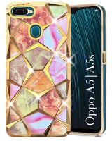 For Oppo A5 | Oppo A5s Back Cover Case (Dual Design Glitter Sparkle and Detachable Diamond Print Case | Soft and Flexible)
