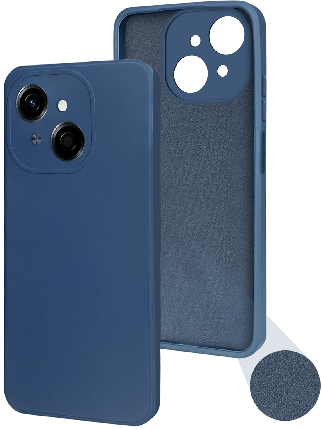 For Tecno Pop 9 4G Back Cover Case ( Matte Finish Silicone with Inside Fiber cloth)