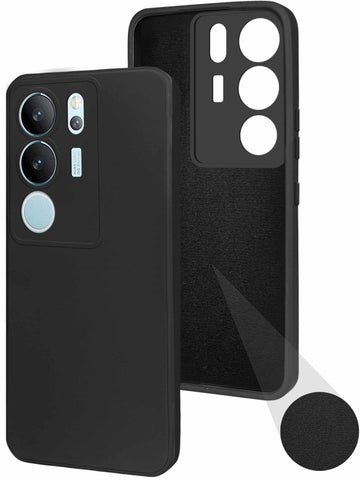 For Vivo V29 | Vivo V29 Pro 5G Back Cover Case ( Matte Finish Silicone with Inside Fiber cloth)