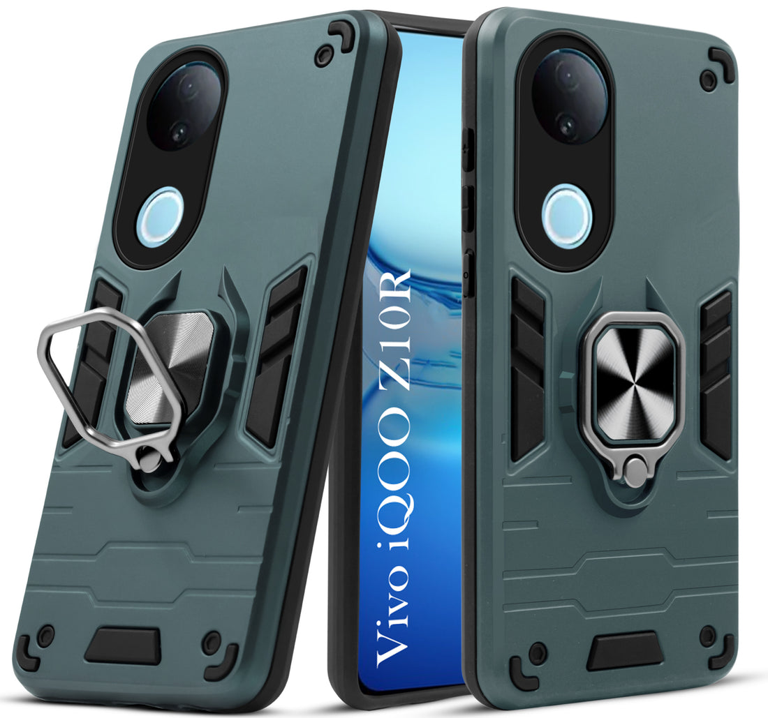 For Vivo iQOO Z10R Back Cover Case (Shockproof Polycarbonate Dual Layer Hybrid Armor)