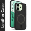 For Oppo Reno14 5G | Oppo Reno 14 5G Back Cover Case Leather Finish (MagSafe Compatible Wireless Charging | Soft Touch | Camera Bump Protection)