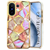 For Vivo X200 FE Back Cover Case 3D Silicone Compatible (Dual Design Glitter Sparkle and Detachable Diamond Print Case | Soft and Flexible)