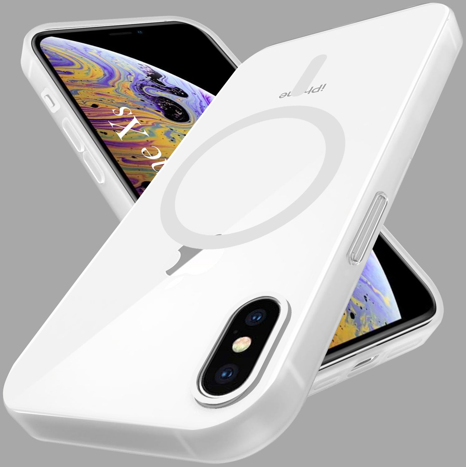 For Apple iPhone Xs Back Cover Case (Frosted Matte Feel | MagSafe Compatible Wireless Charging | Polycarbonate Material)