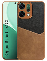 For Oppo Reno14 5G | Oppo Reno 14 5G Back Cover Case (Dual Colour Stitch | Professional Minimalist Feel | Soft and Flexible)