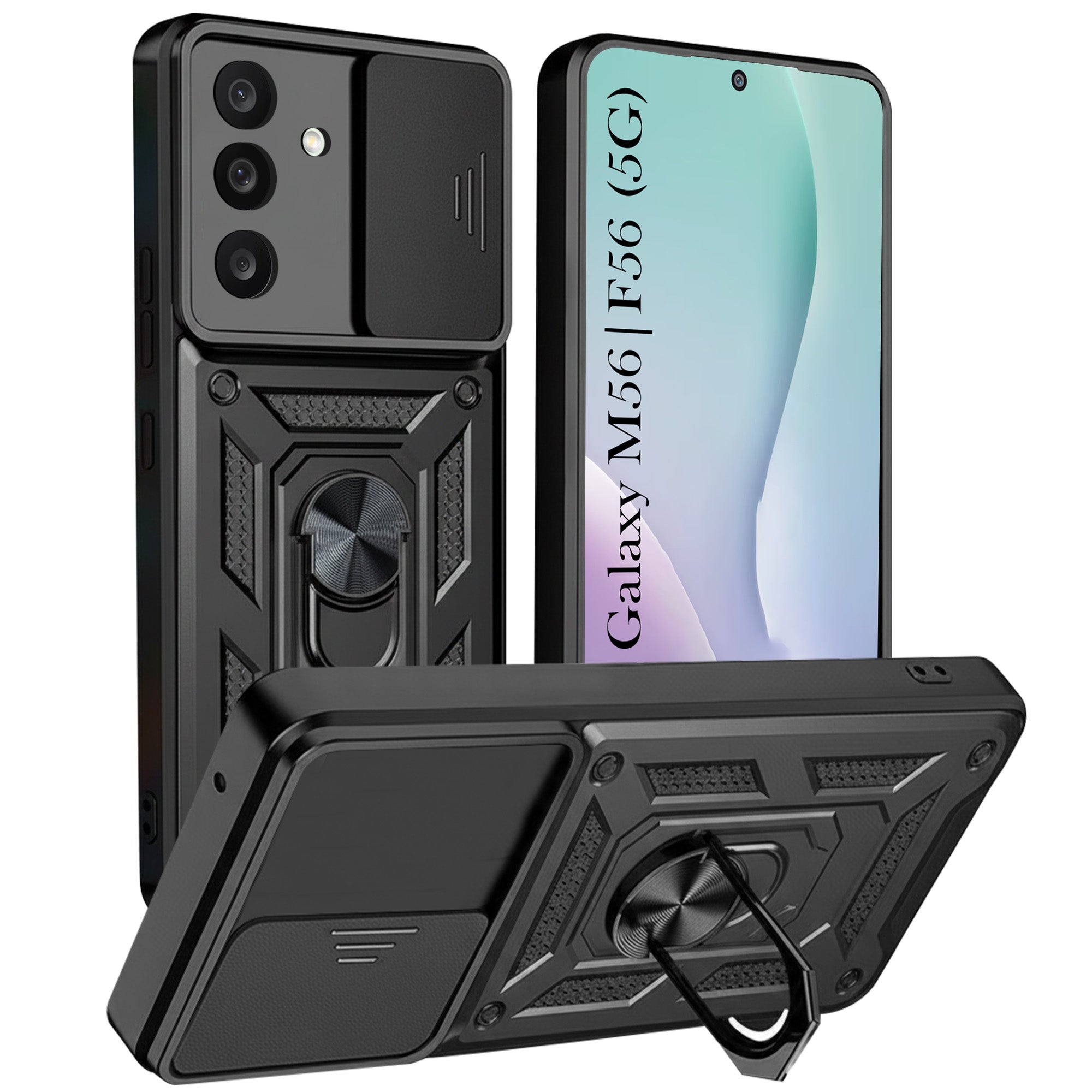 For Samsung Galaxy M56 | Samsung Galaxy F56 Back Cover Case (Hybrid Dual Armor Polycarbonate)