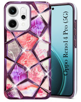 For Oppo Reno14 Pro 5G | Oppo Reno 14 Pro 5G Back Cover Case Compatible With ( Dual Design Glitter Sparkle and Detachable Diamond Print Case | Soft and Flexible)