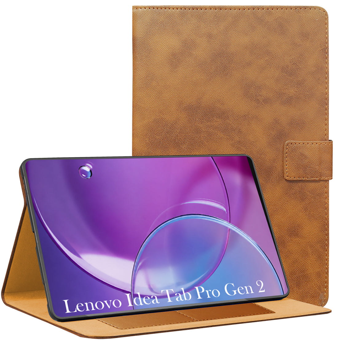 For Lenovo Idea Tab Pro Gen 2 13 Inch TB-390FU Flip Cover Folio Cover (PU Leather | Multi-Angle Smart Stand | Card Storage Slots | Silicone Back Pouch)