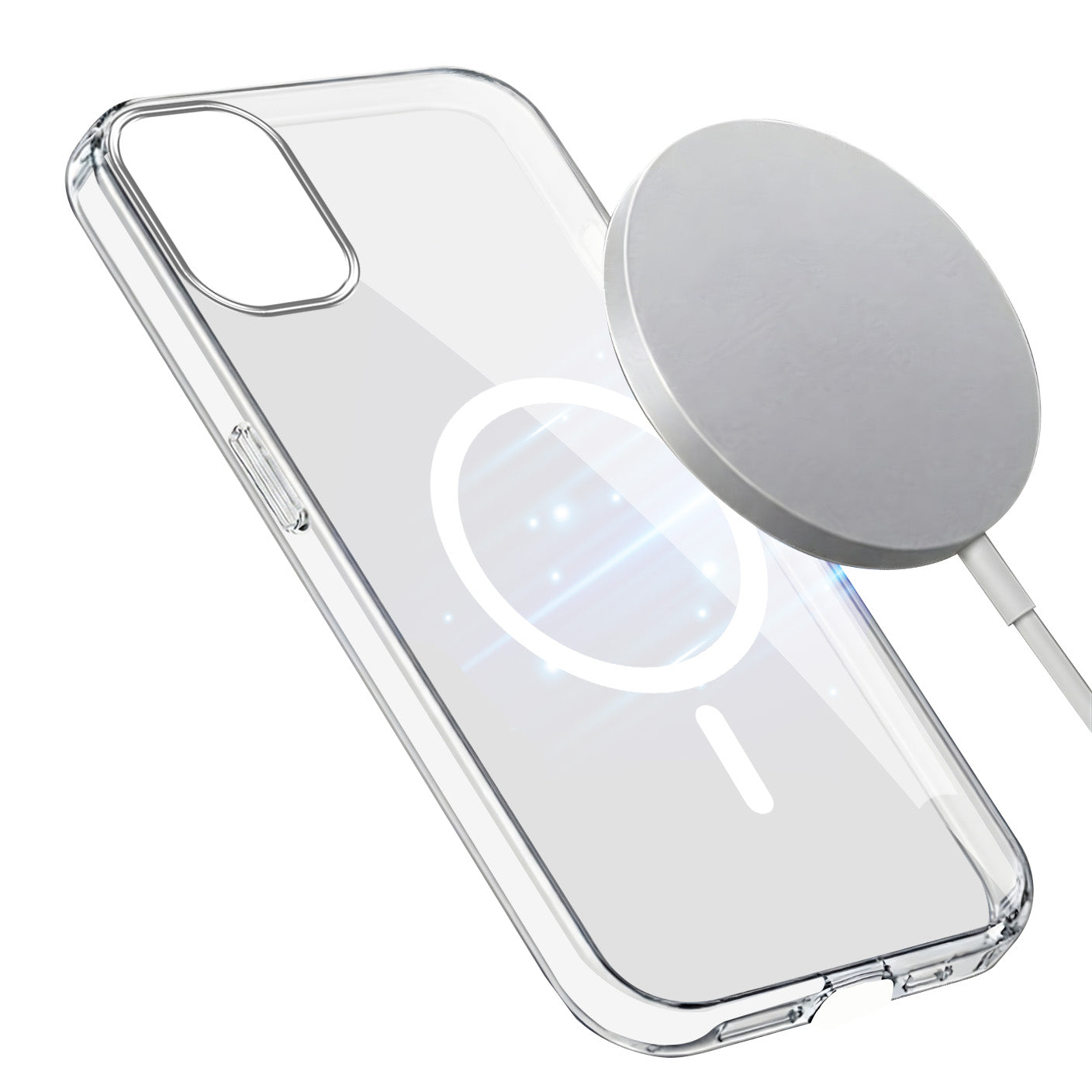 For Nothing Phone 1 Back Cover Case Lifetime Anti-Yellow MagSafe Compatible Clear (Sleek Hard Crystal | Shockproof and Camera Protection)