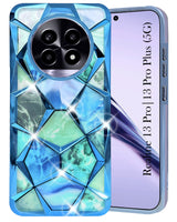 For Realme 13 Pro | Realme 13 Pro Plus Back Cover Case (Dual Design Glitter Sparkle and Detachable Diamond Print Case | Soft and Flexible)