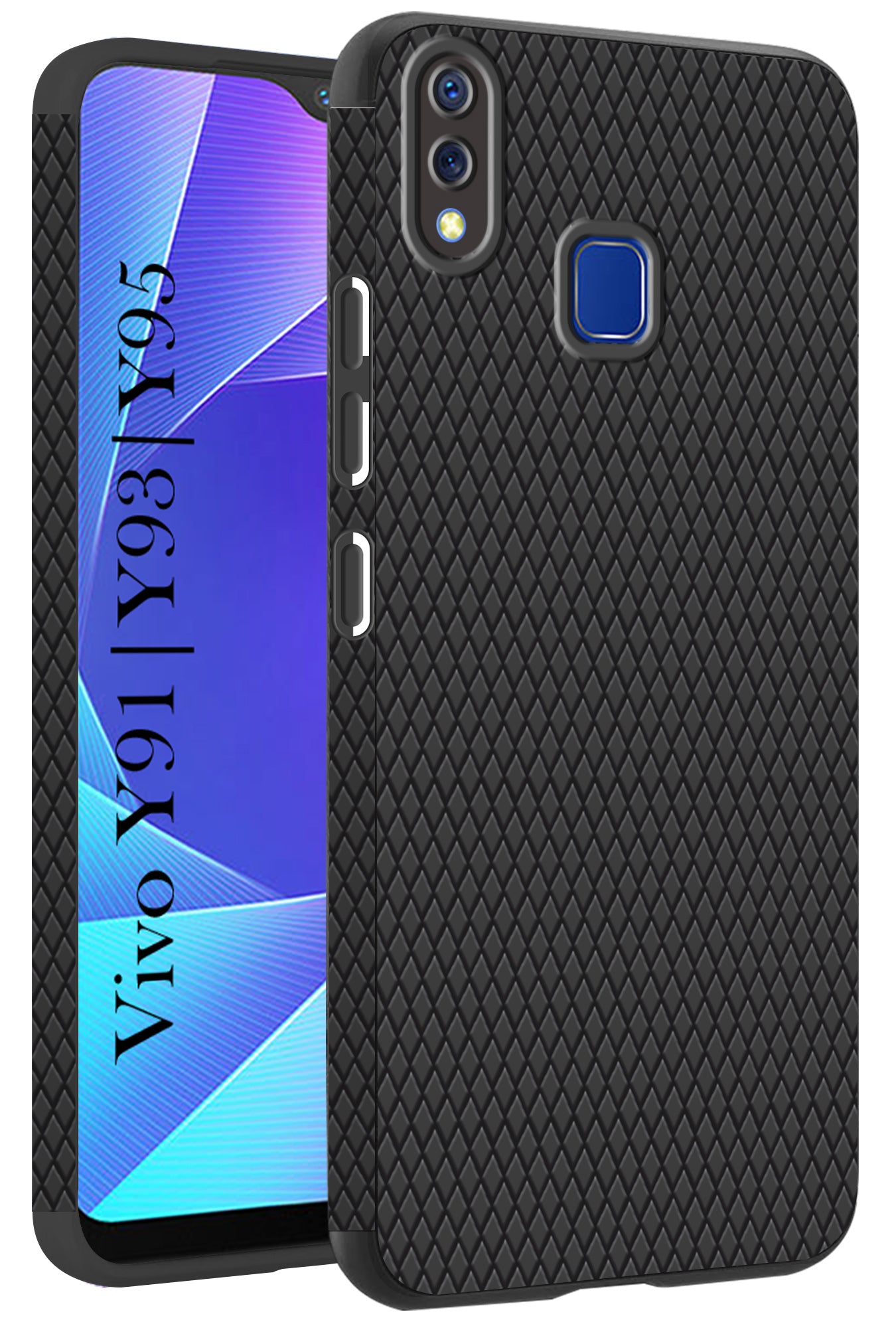 For Vivo Y91 | Vivo Y93 | Vivo Y95 Back Cover Case (Liquid Silicone | Side Grip | Camera Protection)