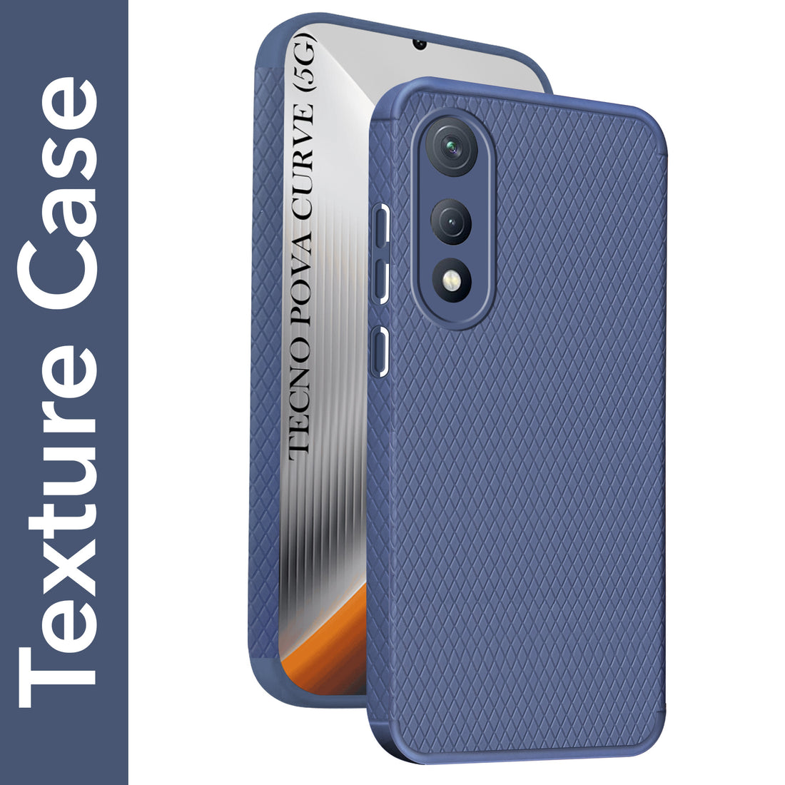 For Tecno Pova Curve Back Cover Case Liquid Silicone (Camera Protection | Side Grip Texture | Soft and Flexible)