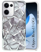 For Oppo Reno13 | Oppo Reno 13 Back Cover Case Girls (Dual Design Glitter Sparkle and Detachable Diamond Print Case | Soft and Flexible)