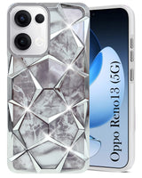 For Oppo Reno13 | Oppo Reno 13 Back Cover Case Girls (Dual Design Glitter Sparkle and Detachable Diamond Print Case | Soft and Flexible)