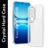 For Vivo iQOO Z10R Back Cover Case (Hybrid Crystal Panel with Side Soft PU | Camera Protection | HD Clear Shockproof)